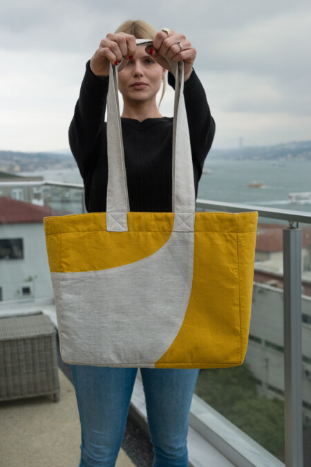 Tote Bag For Women, Linen Bag Women's, Shopping Bag, Handmade Linen Bag, Linen Tote Bag